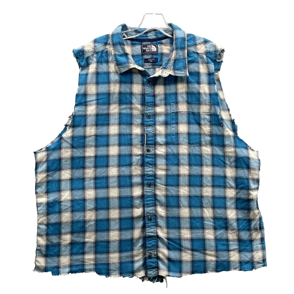 North Face‎ Sleeveless Flannel Men's XXL Muscle Lumberjack Outdoor Gorp Workwear